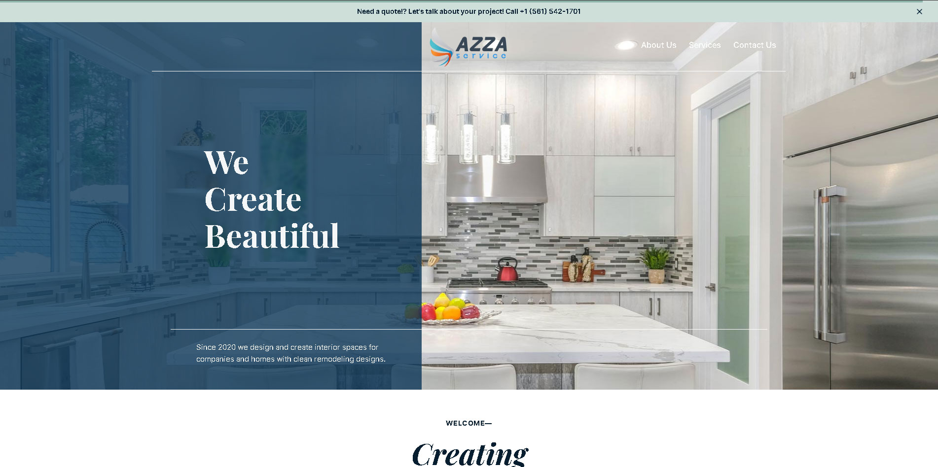azza remodeling website